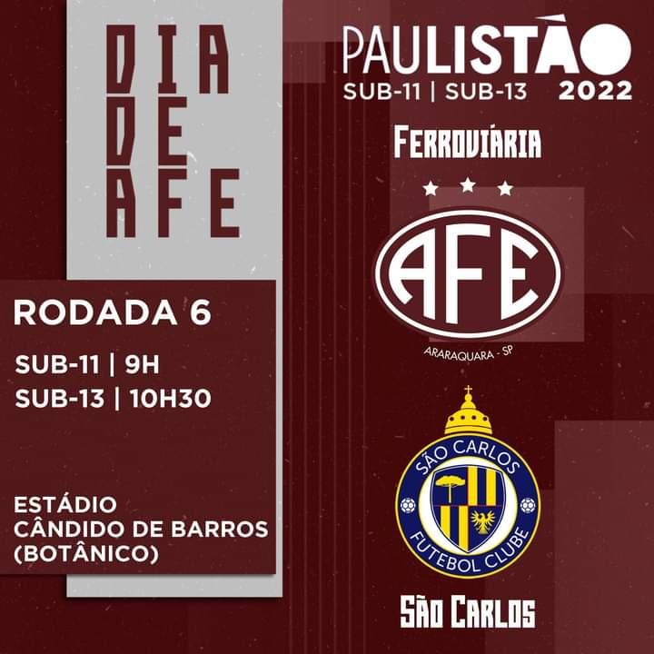 Ferroviária X São Carlos - Paulista Sub 11 e 13 2022!