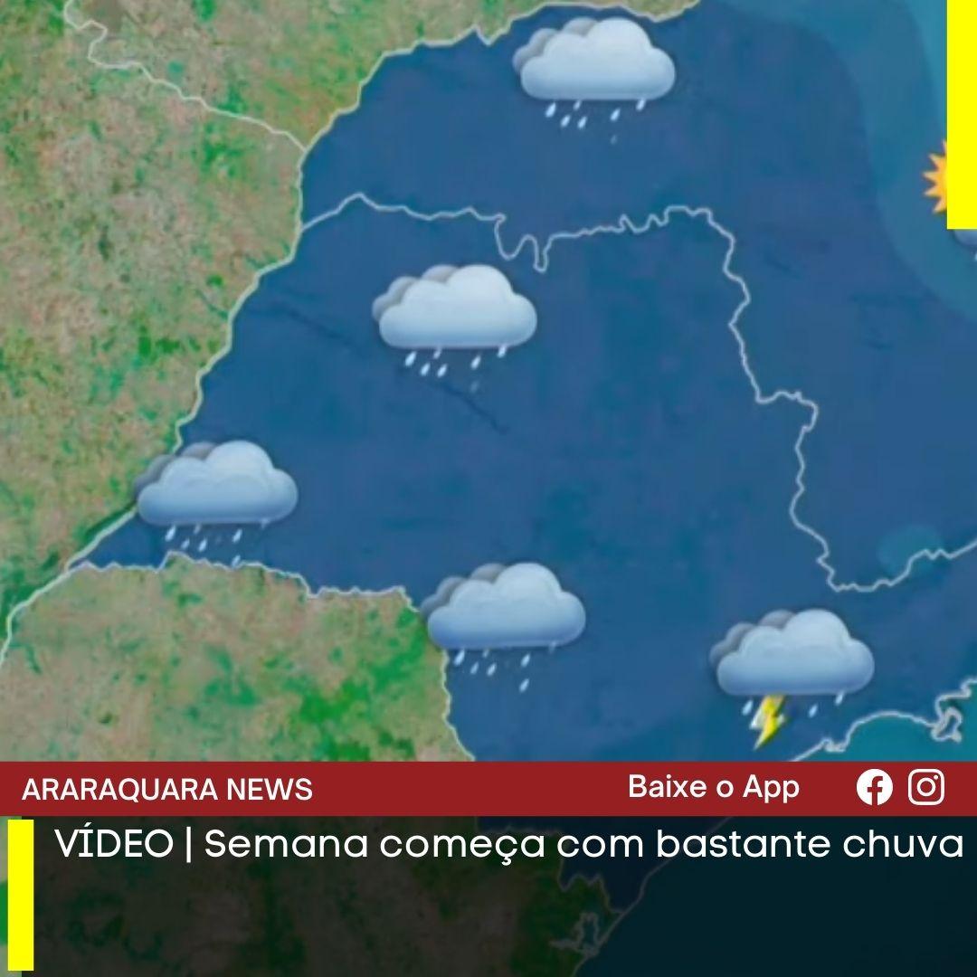 VÍDEO | Semana começa com bastante chuva