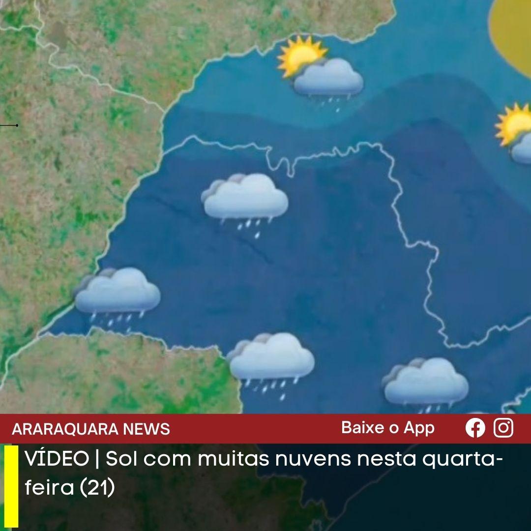 VÍDEO | Sol com muitas nuvens nesta quarta-feira (21)