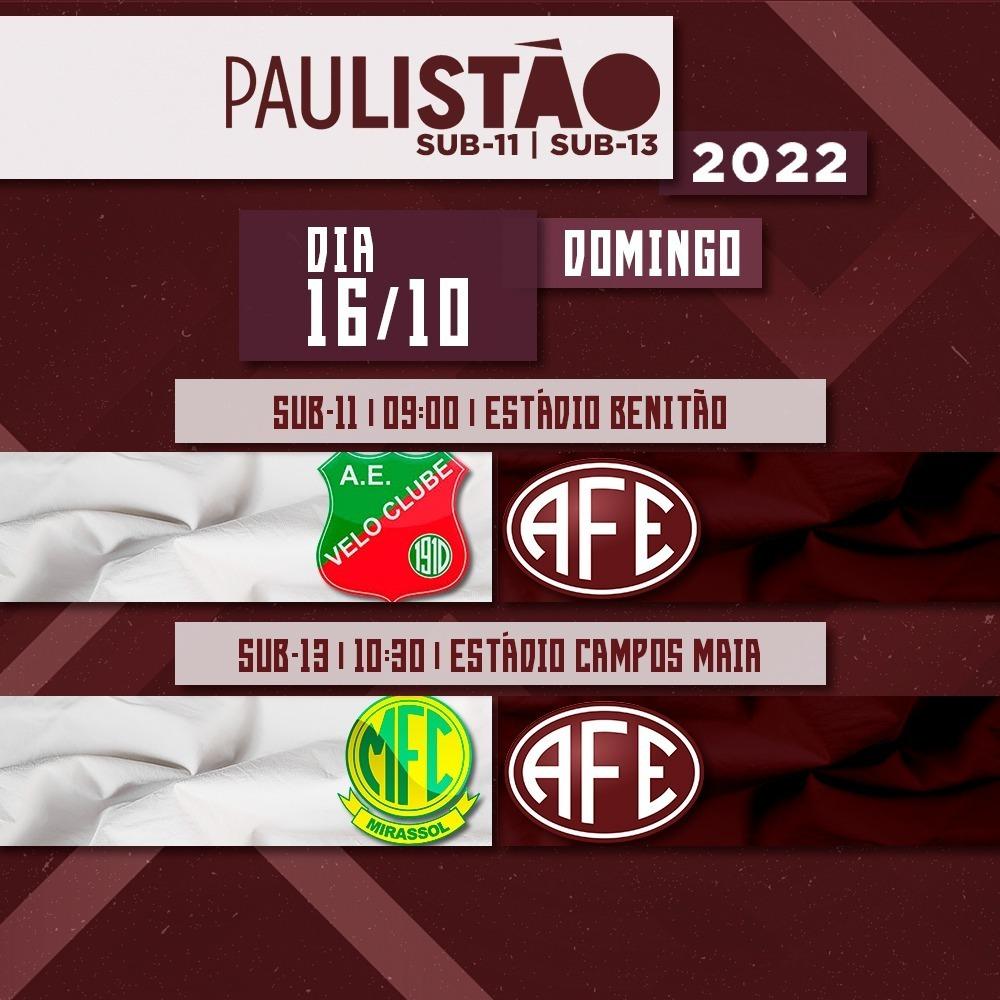 Ferroviária conhece seus adversários no Paulista Sub 11 e Sub 13 !