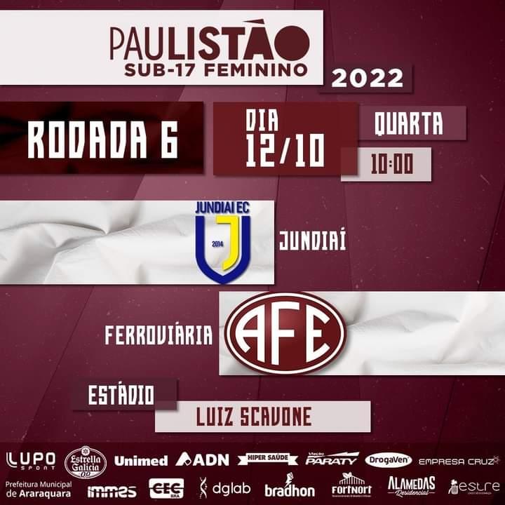 Jundiaí x Ferroviária - Paulista Feminino Sub 17 2022!