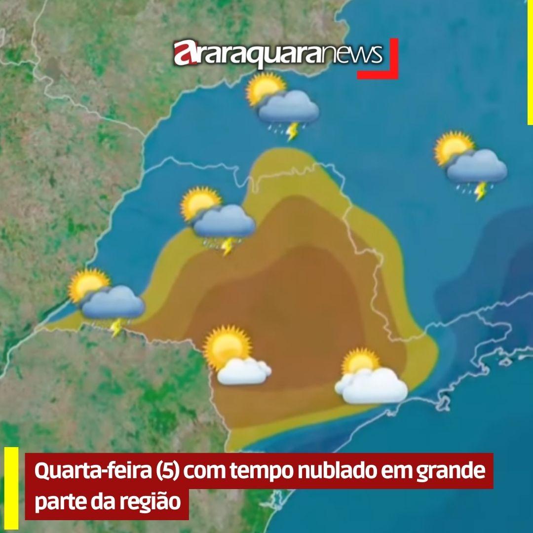 VÍDEO | Quarta-feira (5) com tempo nublado em grande parte da região