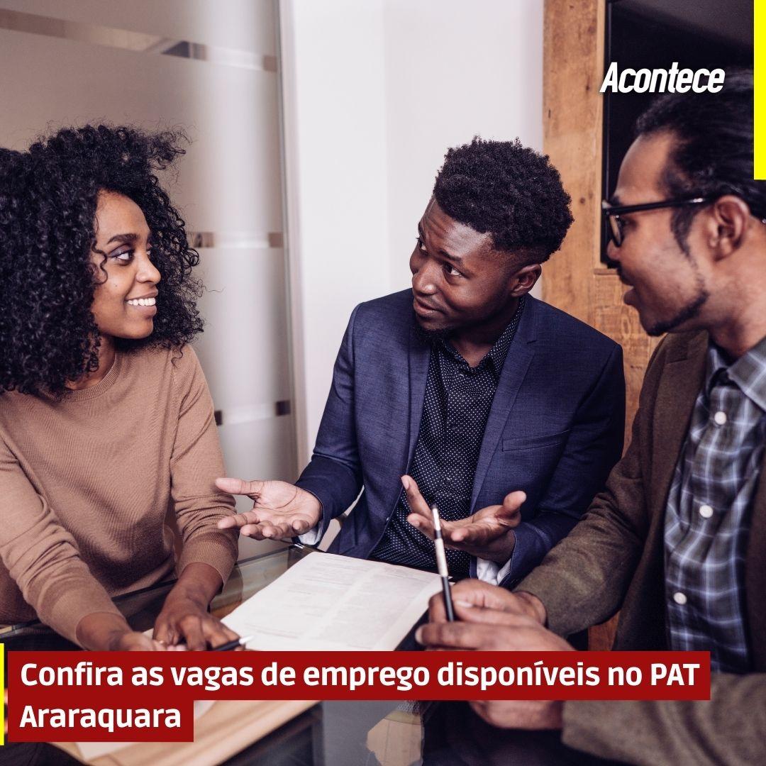 Confira as vagas de emprego disponíveis no PAT Araraquara