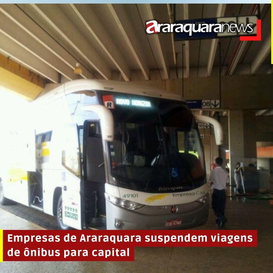 Empresas de Araraquara suspendem viagens de ônibus para capital