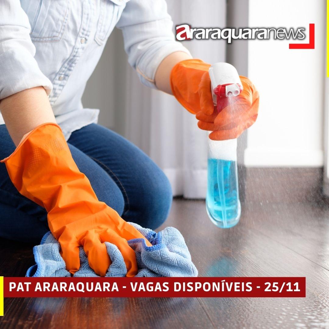 PAT ARARAQUARA - VAGAS DISPONÍVEIS - 25/11