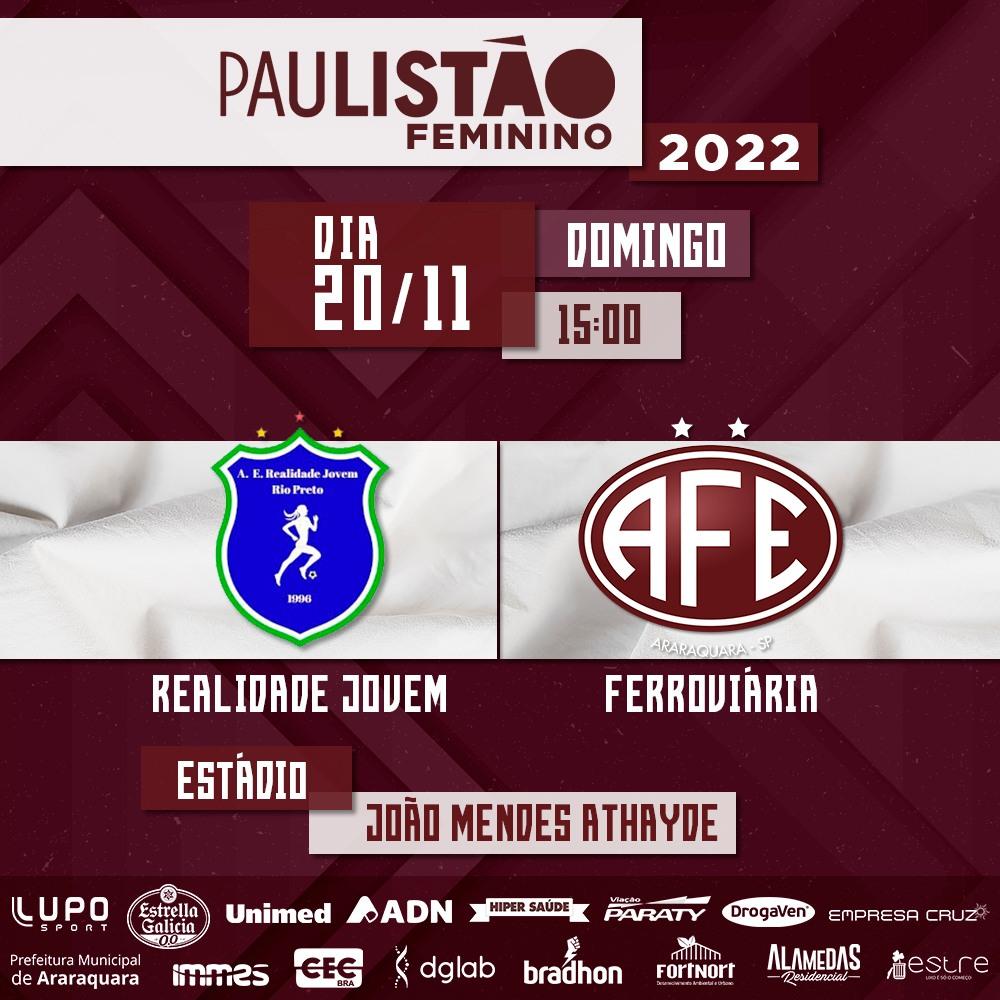 Realidade Jovem X Ferroviária - Paulistão 202