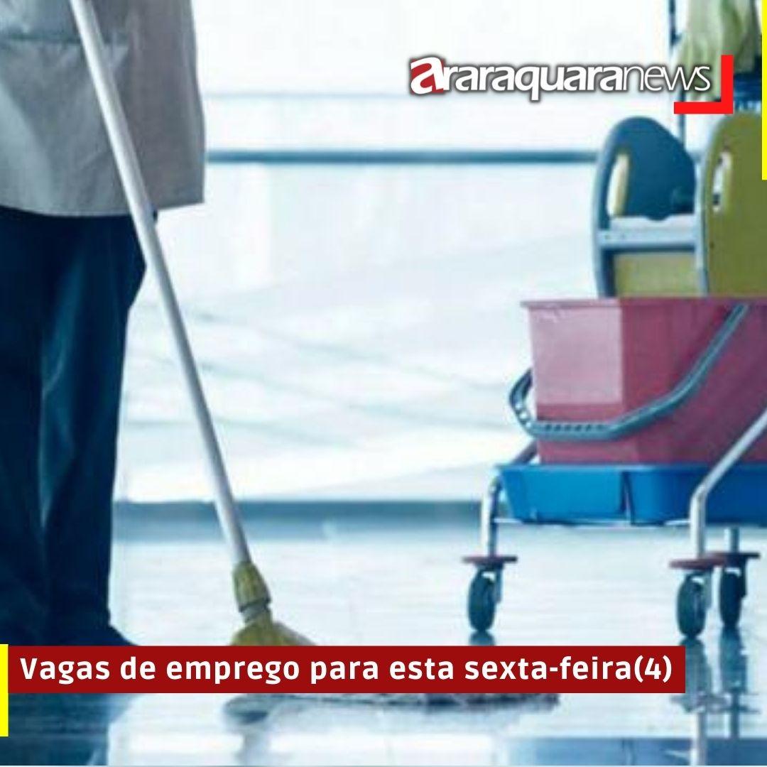 Vagas de emprego para esta sexta-feira(4)