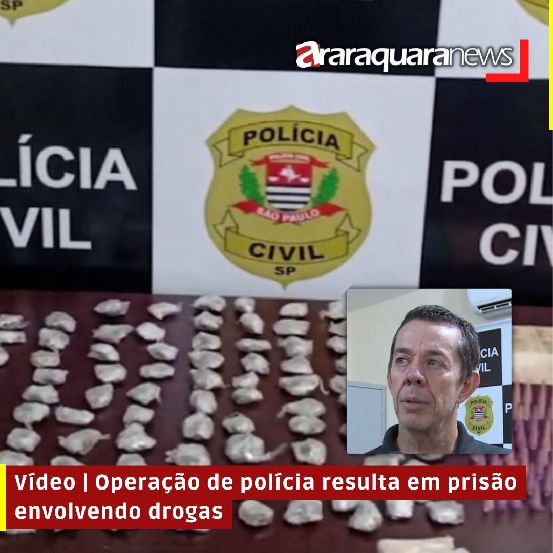 Vídeo | Operação de polícia resulta em prisão envolvendo drogas