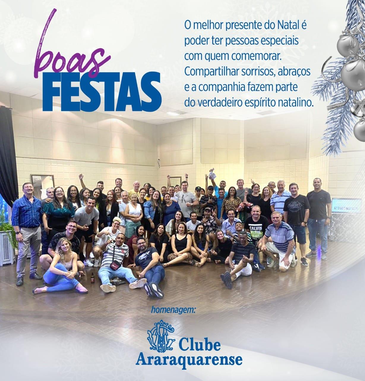 Clube Araraquarense deseja Boas Festas e um Feliz e Santo 2023!