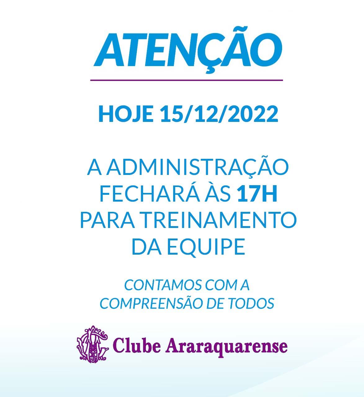 Comunicado Clube Araraqurense!