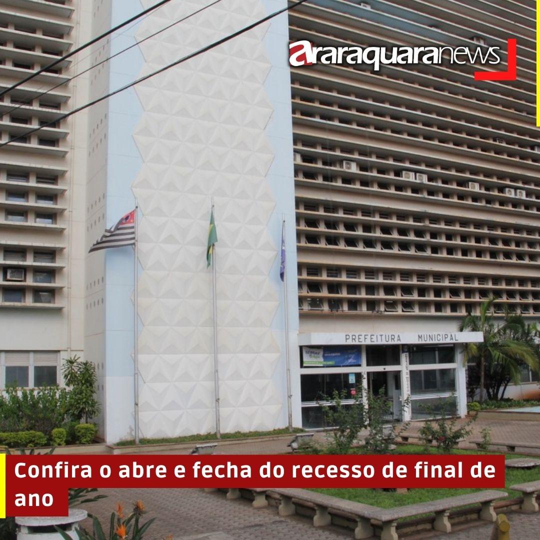 Confira o abre e fecha do recesso de final de ano