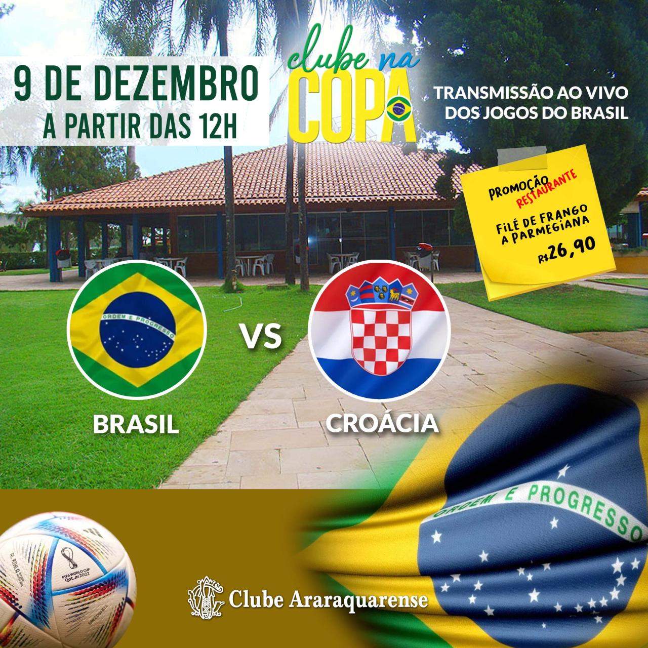 Sexta-feira 09/12 é dia de Clube Araraquarense e Copa do Mundo 2022!