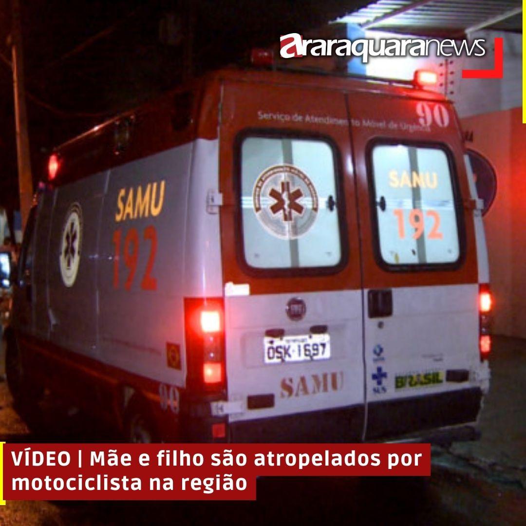 VÍDEO | Mãe e filho são atropelados por motociclista na região