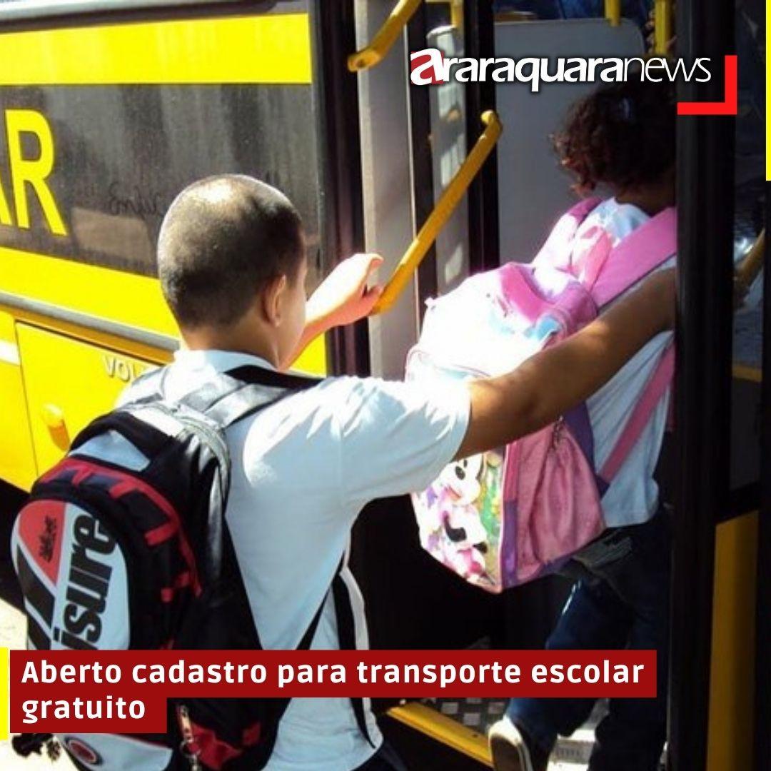Aberto cadastro para transporte escolar gratuito