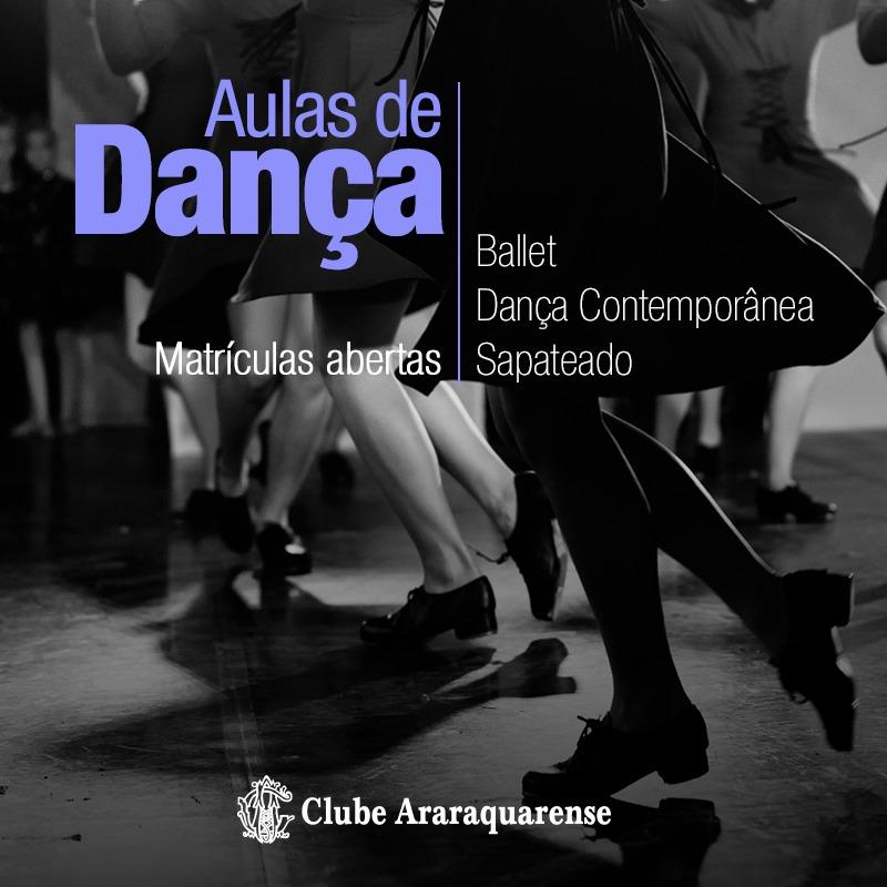 Aulas de ballet, dança contemporânea e sapateado no Clube Araraquarense