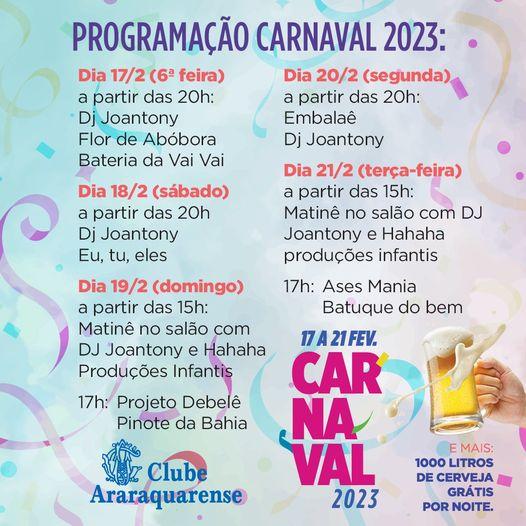CARNAVAL 2023 do Clube Araraquarense!