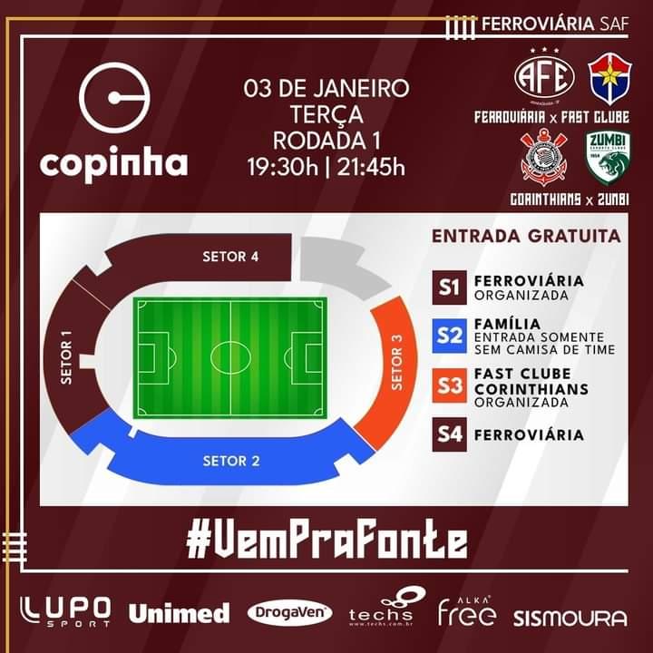 CONFIRA A SETORIZAÇÃO DA FONTE LUMINOSA PARA A COPA SÃO PAULO DE FUTEBOL JÚNIOR 2023 COM ENTRADA GRÁTIS!