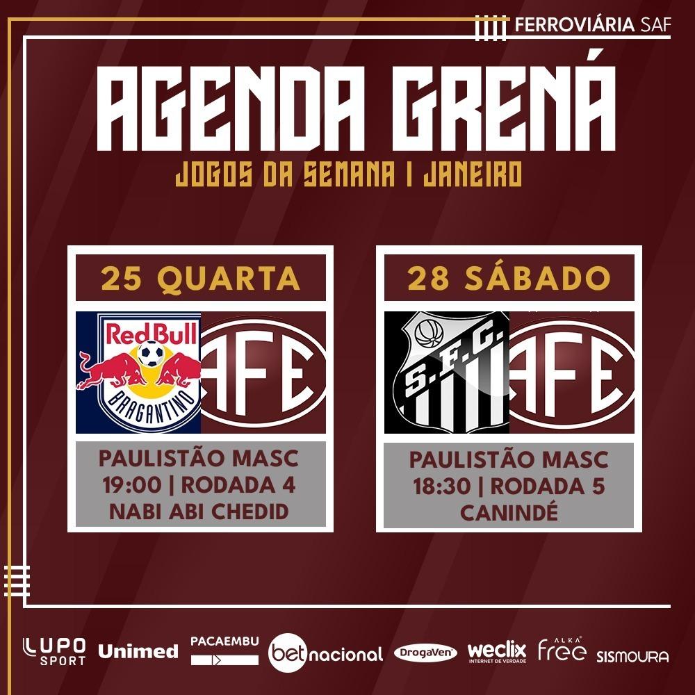 Confira os próximos compromissos da Ferroviária. .