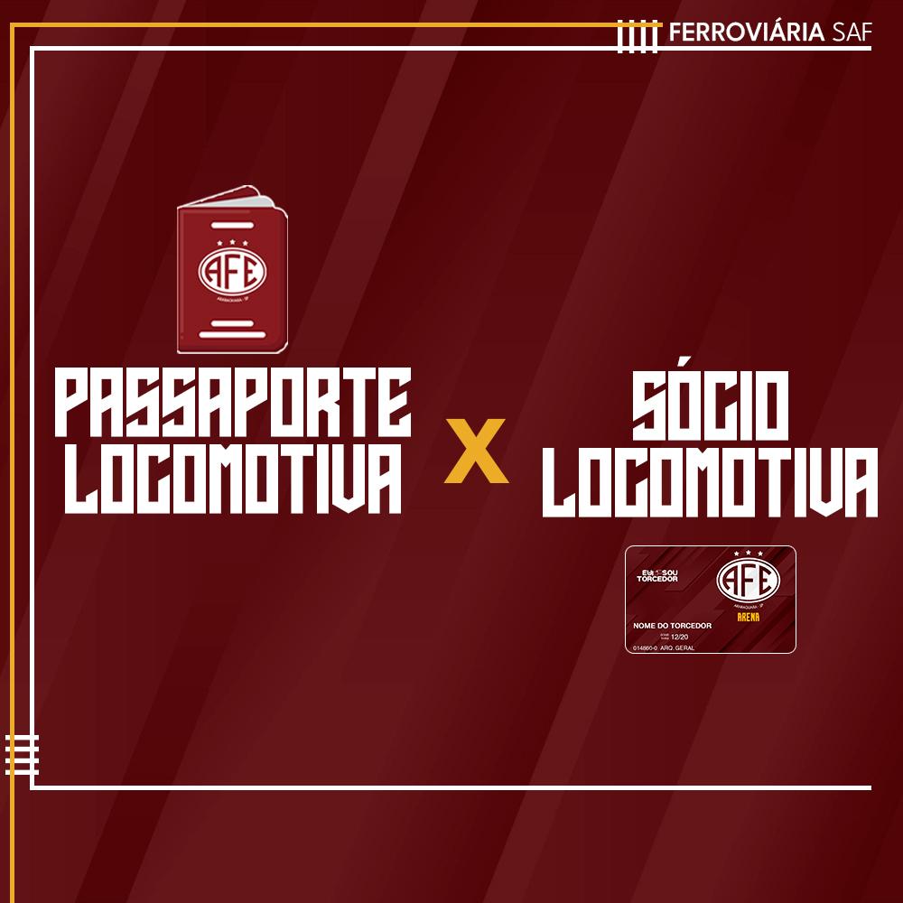 Passaporte Locomotiva e o SócioLocomotiva da Ferroviária 2023.