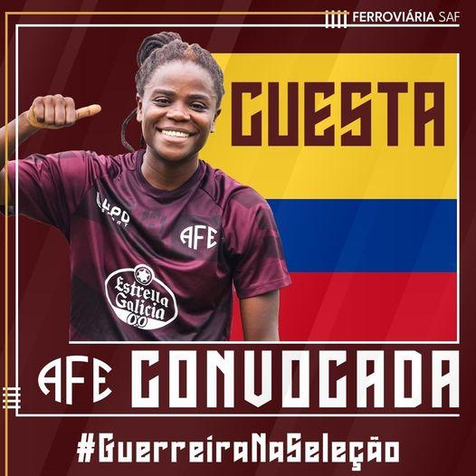 Afeana Yisela Cuesta foi chamada para a Seleção Colombiana do técnico Nelson Abadia!