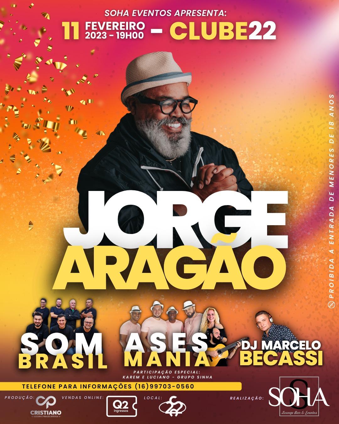 Araraquara recebe JORGE ARAGÃO | PRÉ- CARNAVAL
