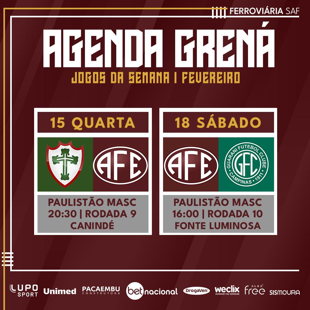 Confira os próximos compromissos da Ferroviária!