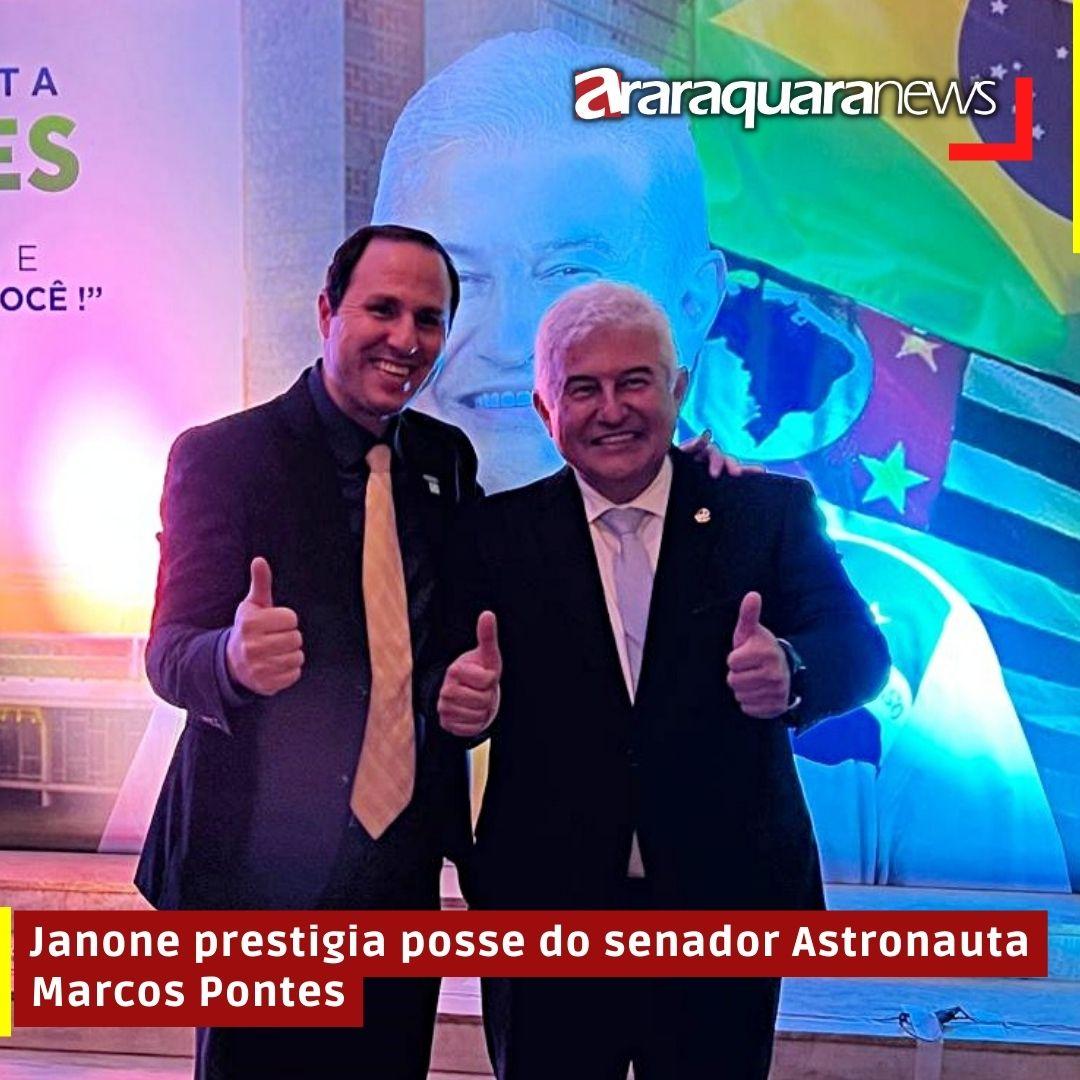 Janone prestigia posse do senador Astronauta Marcos Pontes