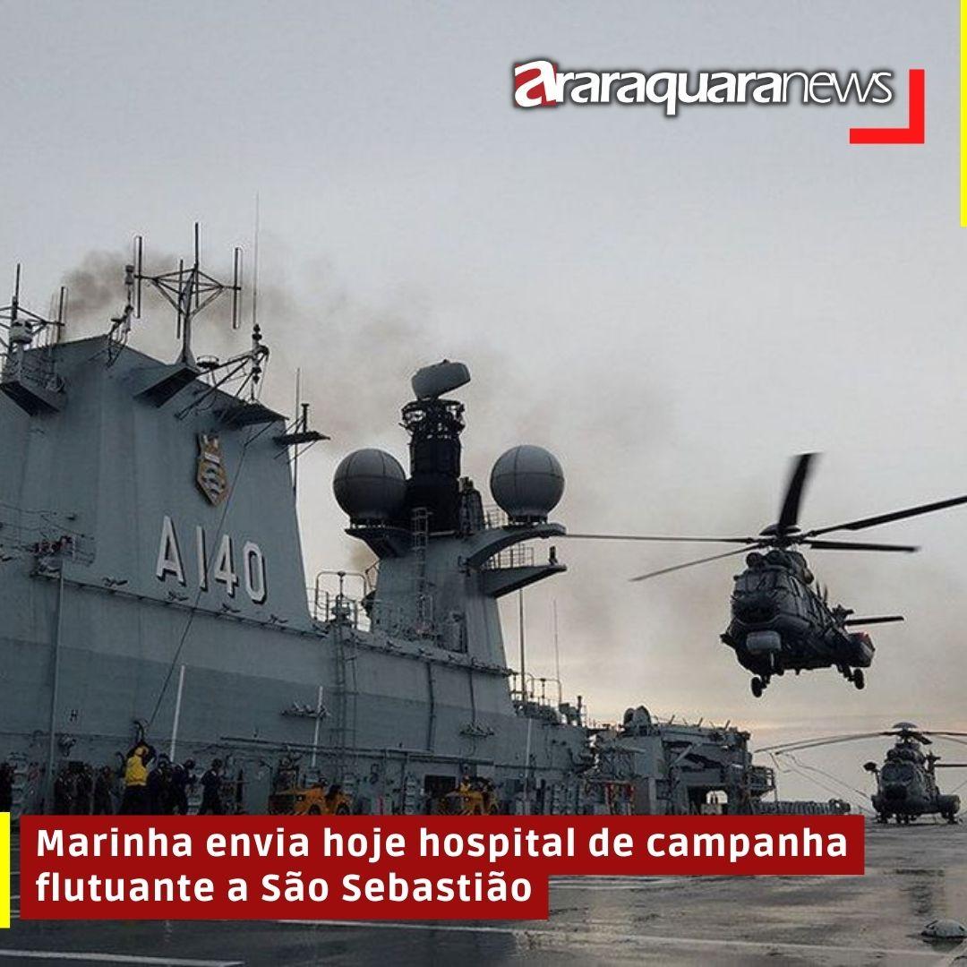 Marinha envia hoje hospital de campanha flutuante a São Sebastião