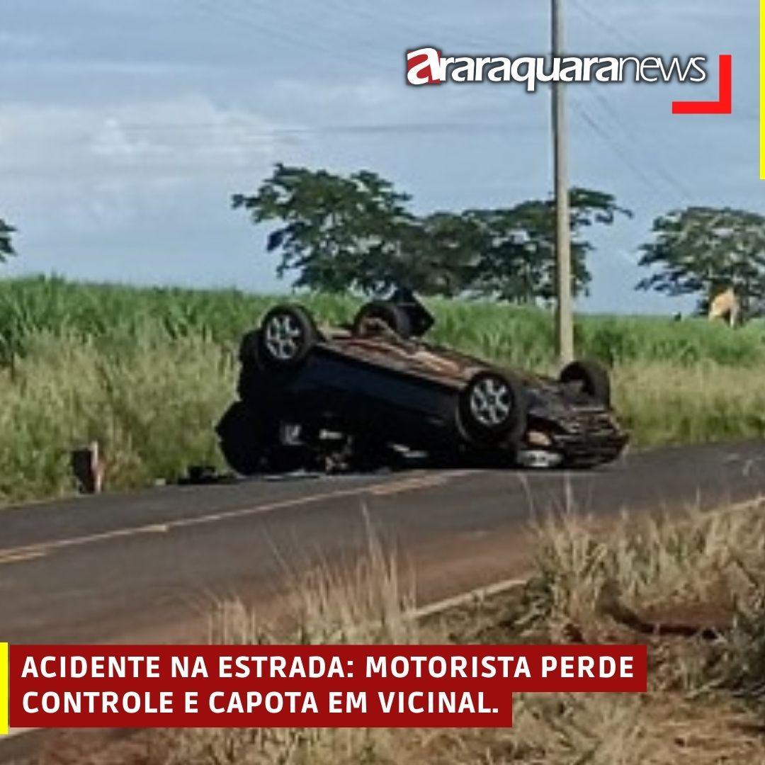 ACIDENTE NA ESTRADA: MOTORISTA PERDE CONTROLE E CAPOTA EM VICINAL.