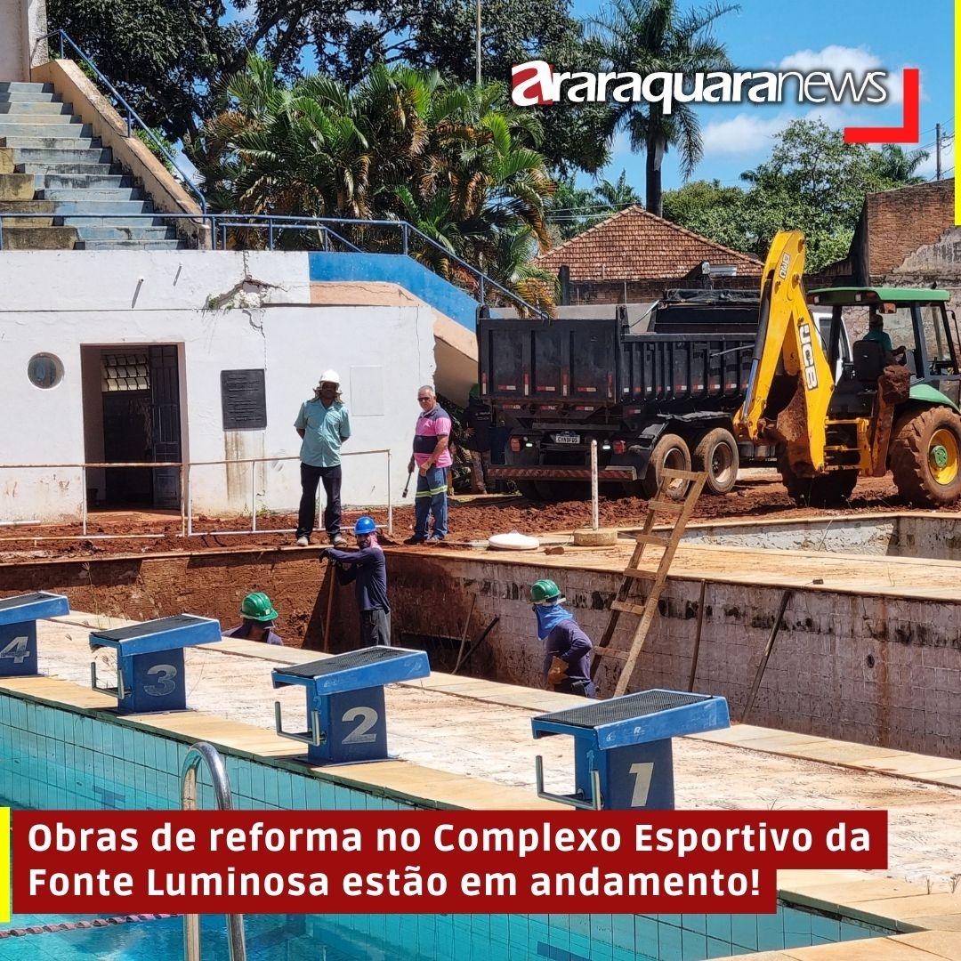 Obras de reforma no Complexo Esportivo da Fonte Luminosa estão em andamento!