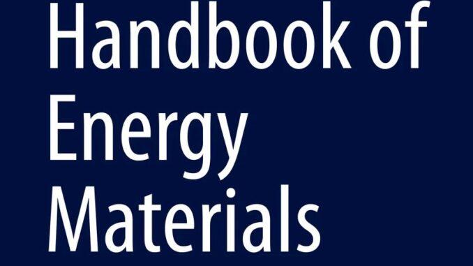 Pesquisadores do CDMF publicam três capítulos no Handbook of Energy Materials