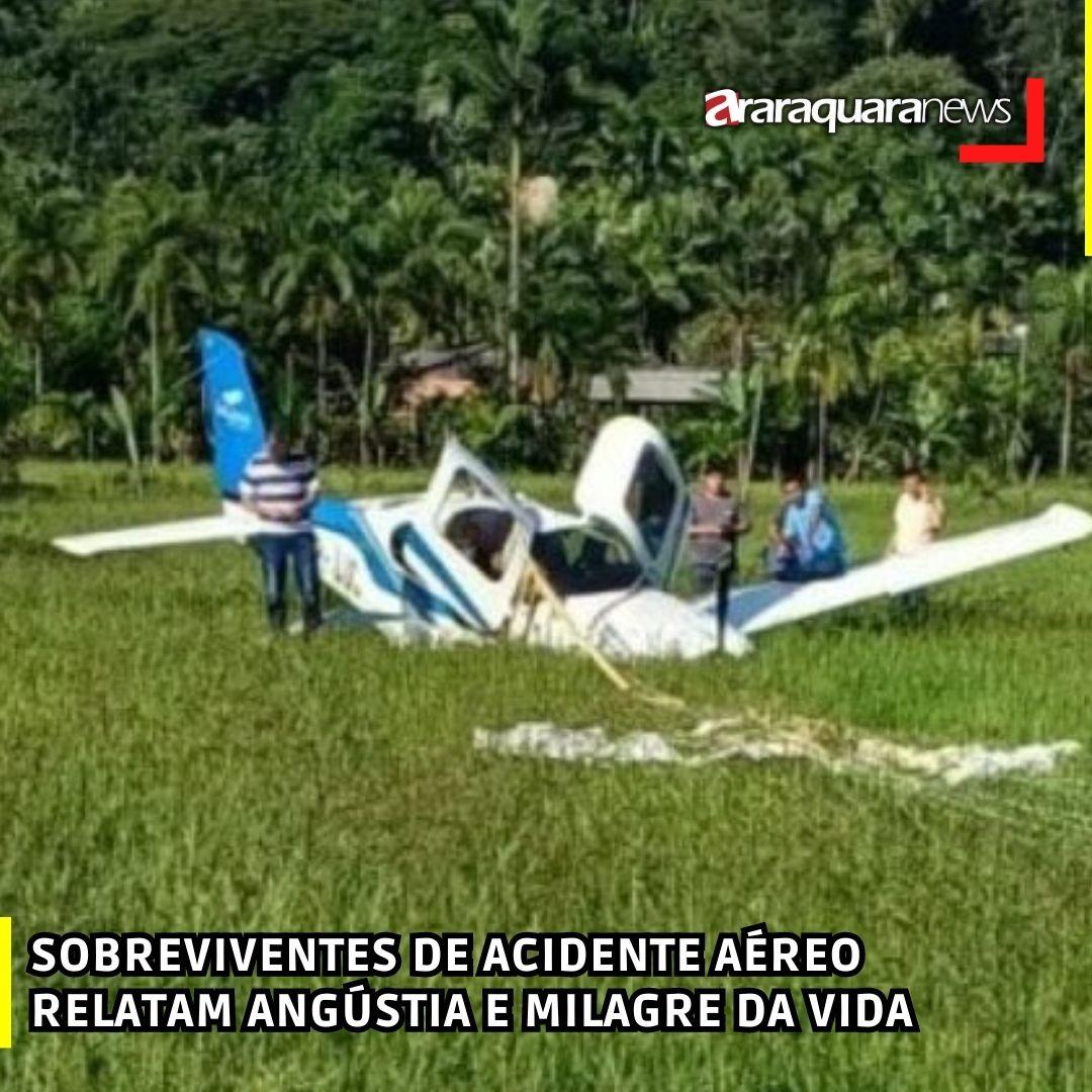 SOBREVIVENTES DE ACIDENTE AÉREO RELATAM ANGÚSTIA E MILAGRE DA VIDA