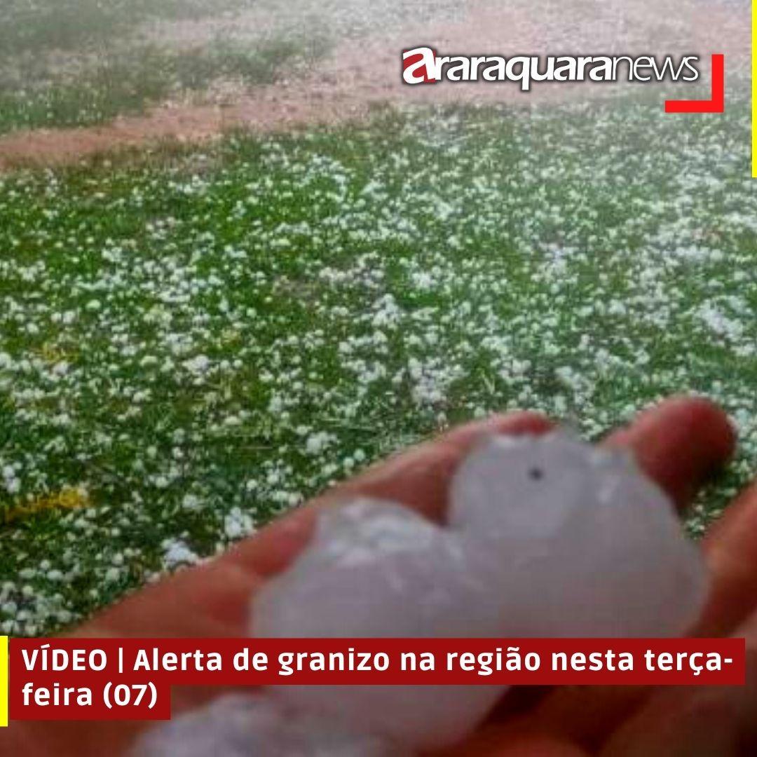 VÍDEO | Alerta de granizo na região nesta terça-feira (07)