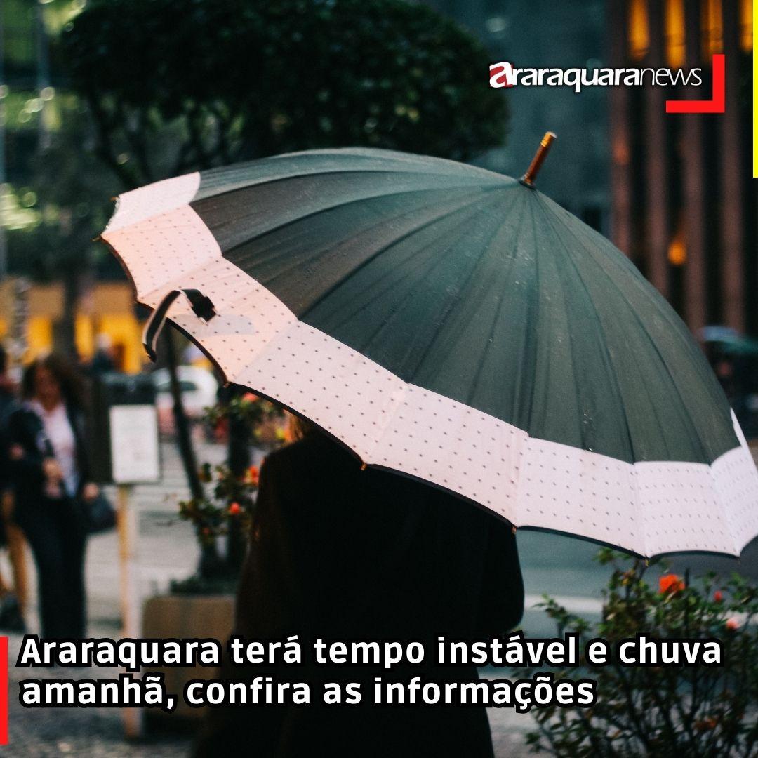 Araraquara terá tempo instável e chuva amanhã, confira as informações
