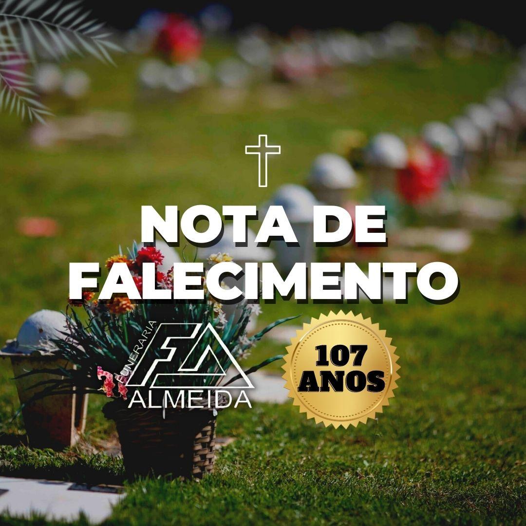 Funerária Almeida comunica o falecimento da SRA. TALITA DAIANE PAGANINI