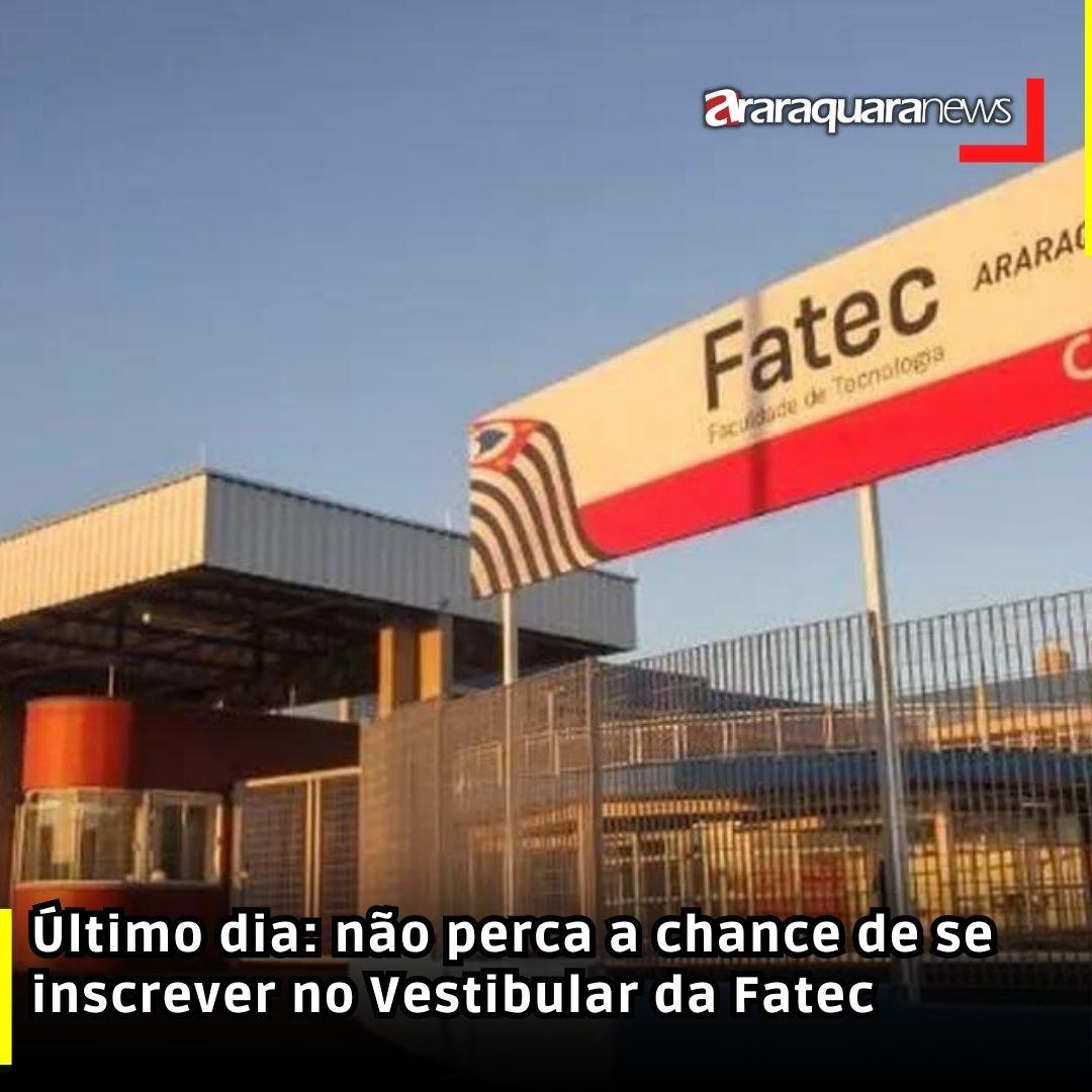 Último dia: não perca a chance de se inscrever no Vestibular da Fatec