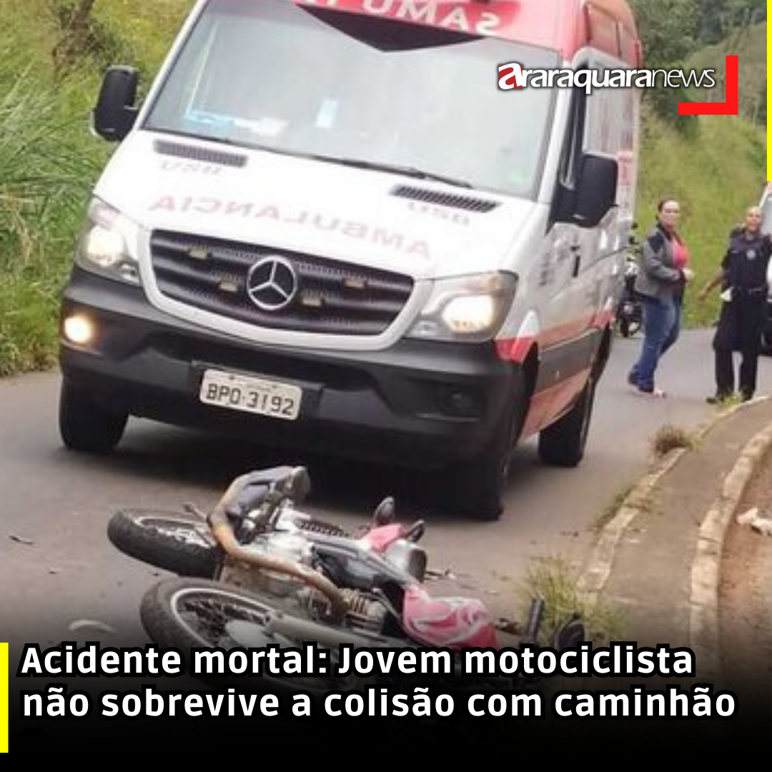 Acidente mortal: Jovem motociclista não sobrevive a colisão com caminhão