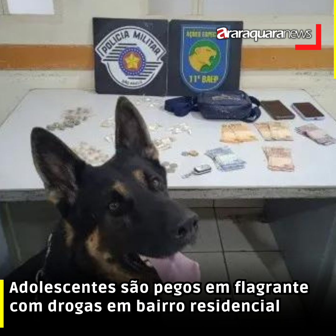 Adolescentes são pegos em flagrante com drogas em bairro residencial