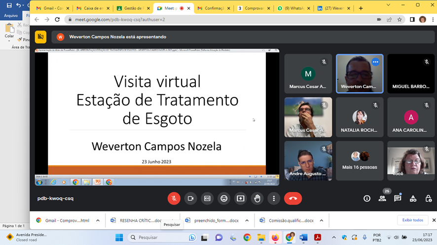 ​ DAAE REALIZA PALESTRA VIRTUAL SOBRE O TRATAMENTO ​ DE ESGOTO REALIZADO EM ARARAQUARA