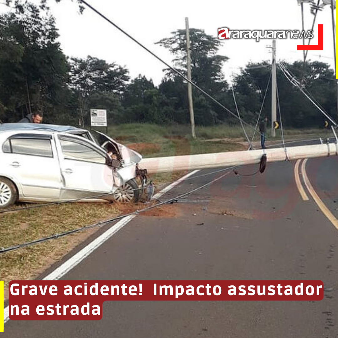 Grave acidente!  Impacto assustador na estrada