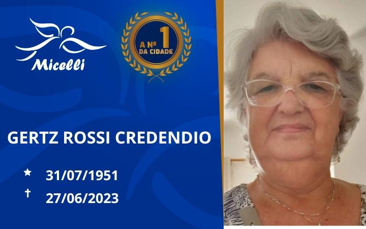 O GRUPO MICELLI COMUNICA O FALECIMENTO DA SRª GERTZ ROSSI CREDENDIO