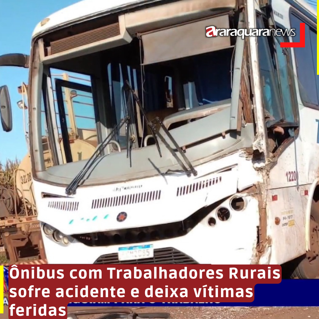 Ônibus com Trabalhadores Rurais sofre acidente e deixa vítimas feridas