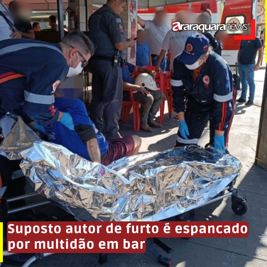 Suposto autor de furto é espancado por multidão em bar
