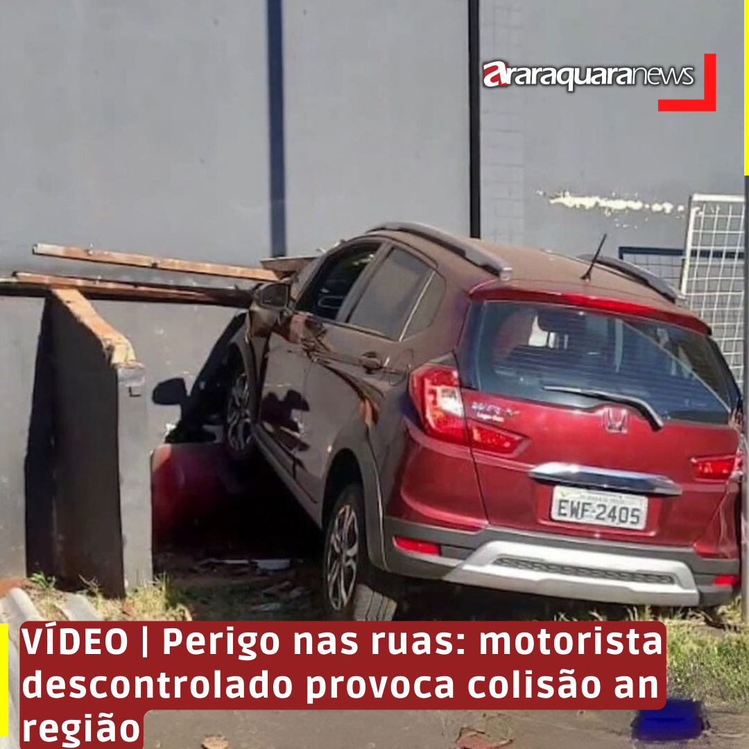 VÍDEO | Perigo nas ruas: motorista descontrolado provoca colisão an região