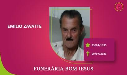 A Funerária Bom Jesus comunica o falecimento do Sr. EMILIO ZAVATTE