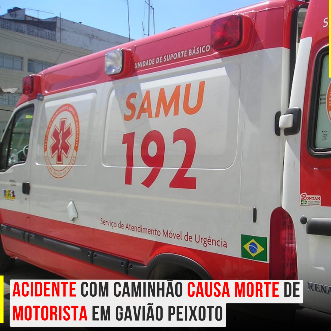 Acidente com caminhão causa morte de motorista em Gavião Peixoto