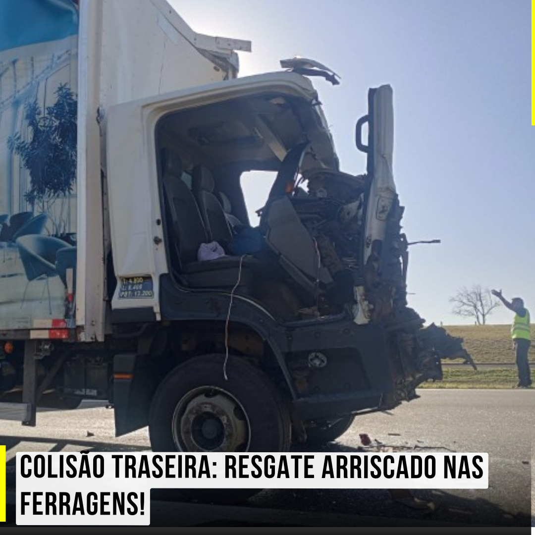 COLISÃO traseira: Resgate arriscado nas ferragens!