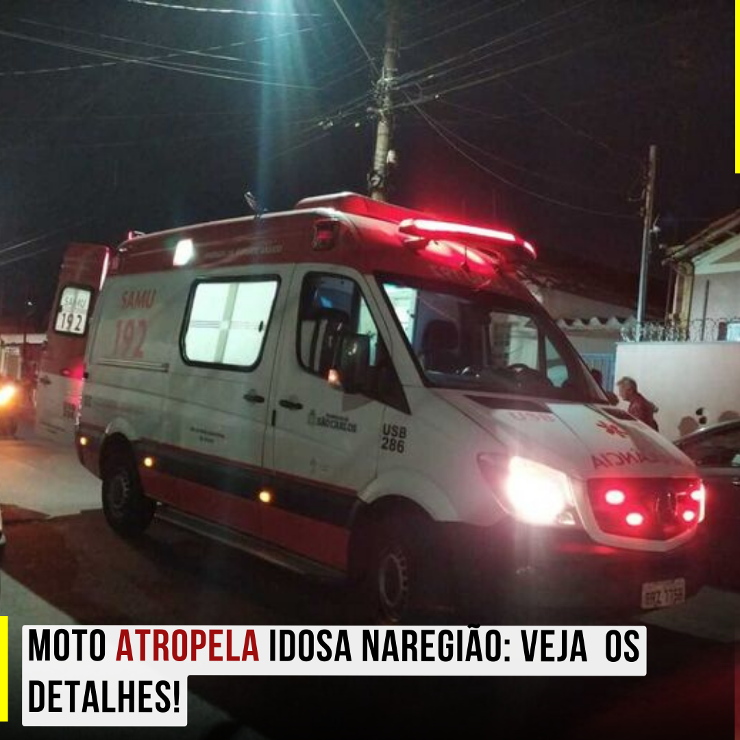 Moto atropela idosa naregião: Detalhes!