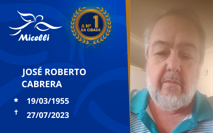 O GRUPO MICELLI COMUNICA O FALECIMENTO DO SR. JOSÉ ROBERTO CABRERA (PROF. TECÃO)