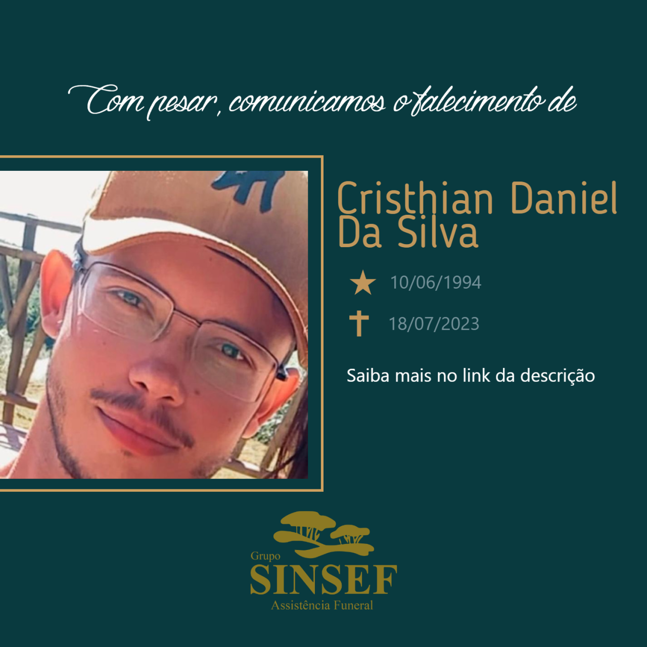O Grupo Sinsef se despede de Cristhian Daniel Da Silva